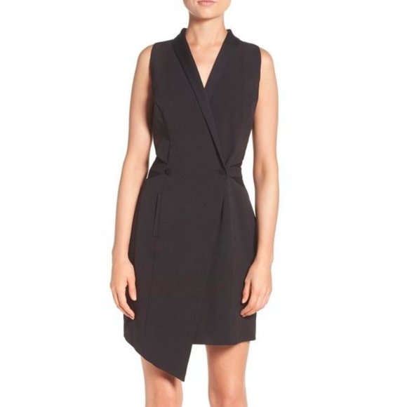 Adelyn Rae Dresses & Skirts - Adelyn Rae tuxedo wrap dress with pockets